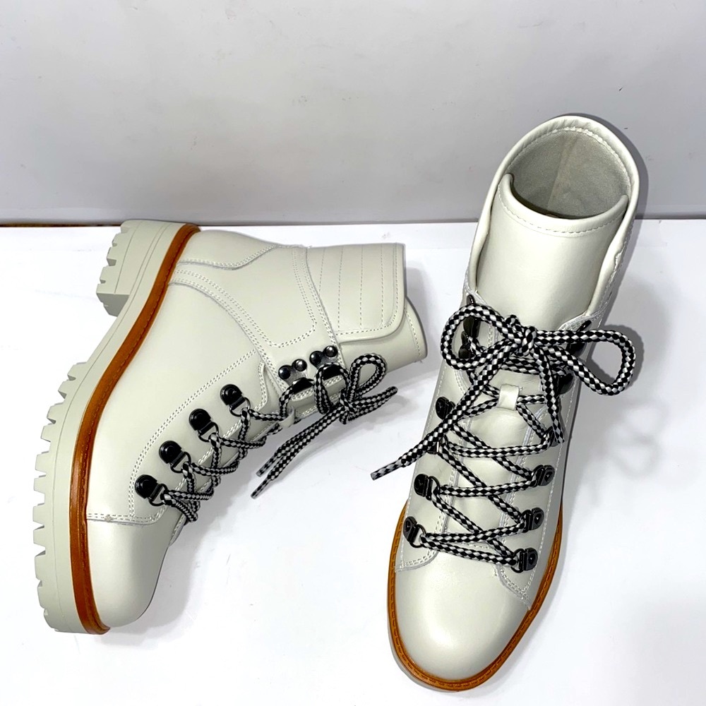 NEW MARC FISHER ISTON BOOTS LEATHER IVORY COLOR - Picture 13 of 15